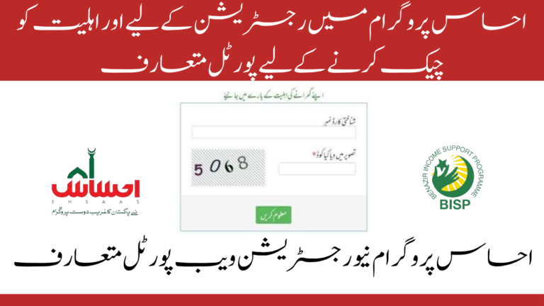 New Update: Ehsaas Program Launches New Web Portal for 2024