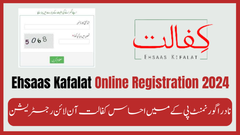 Ehsaas Kafalat Online Registration 2024 at NADRA Gov PK