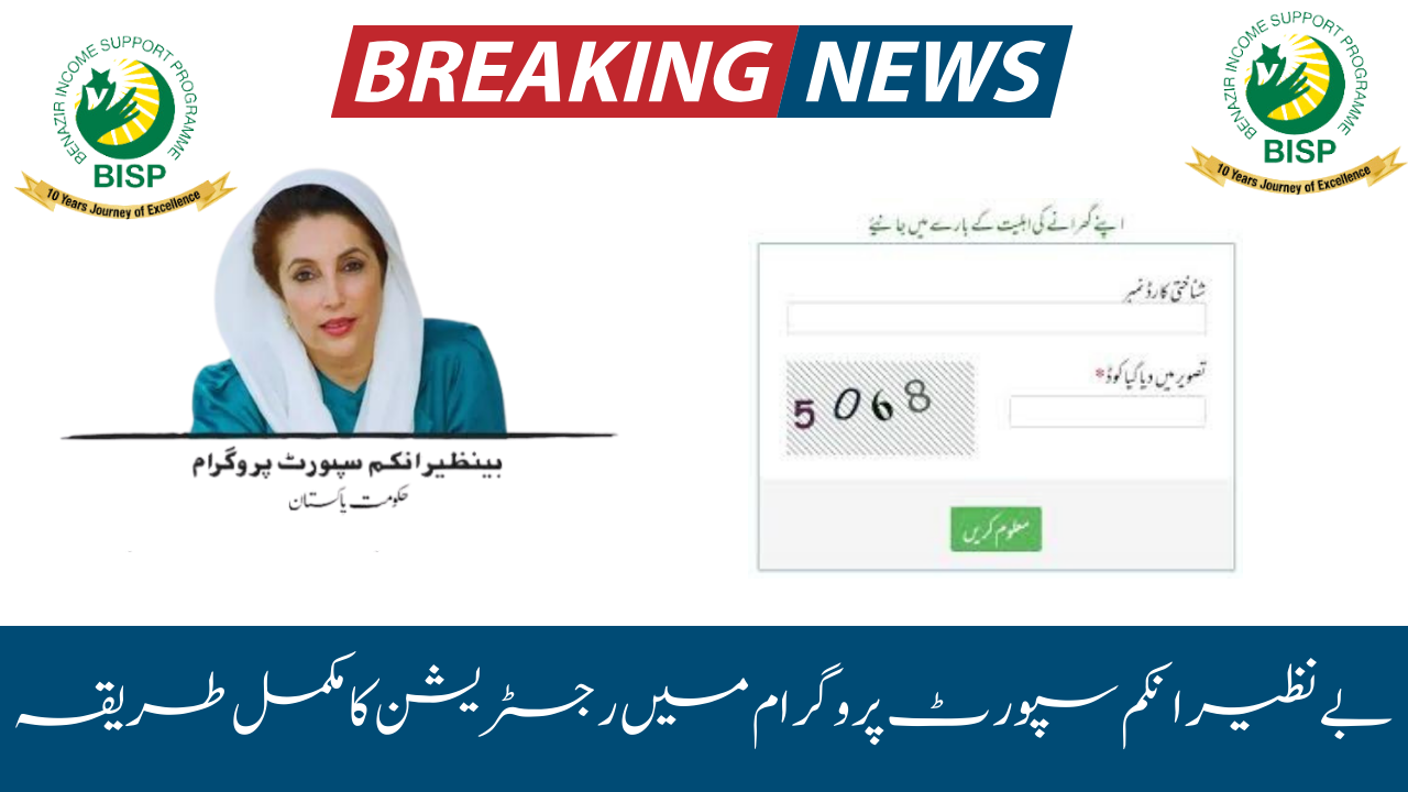 Online Registration for the Benazir Income Support Program 2024