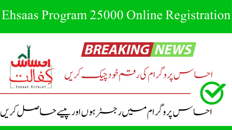 How To Get New Payment Ehsaas Program 25000 Online Registration