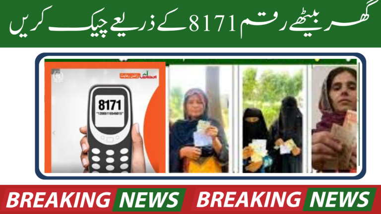 BISP Kafaalat Payment Through Portal 8171 SMS Check