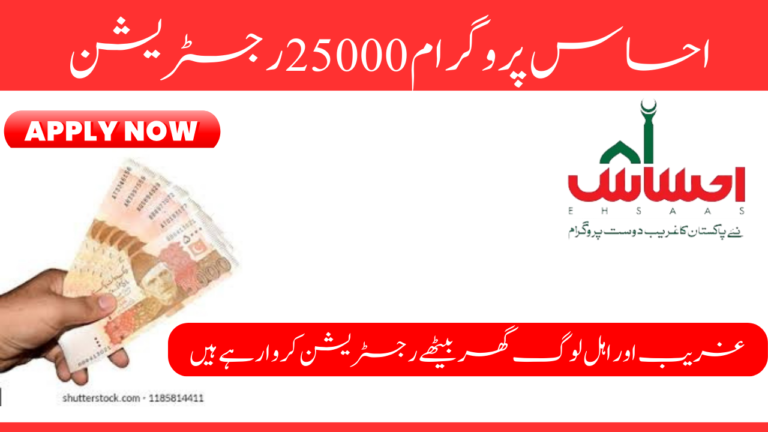 Ehsaas Program 25000 Registration Online by CNIC Update 2024