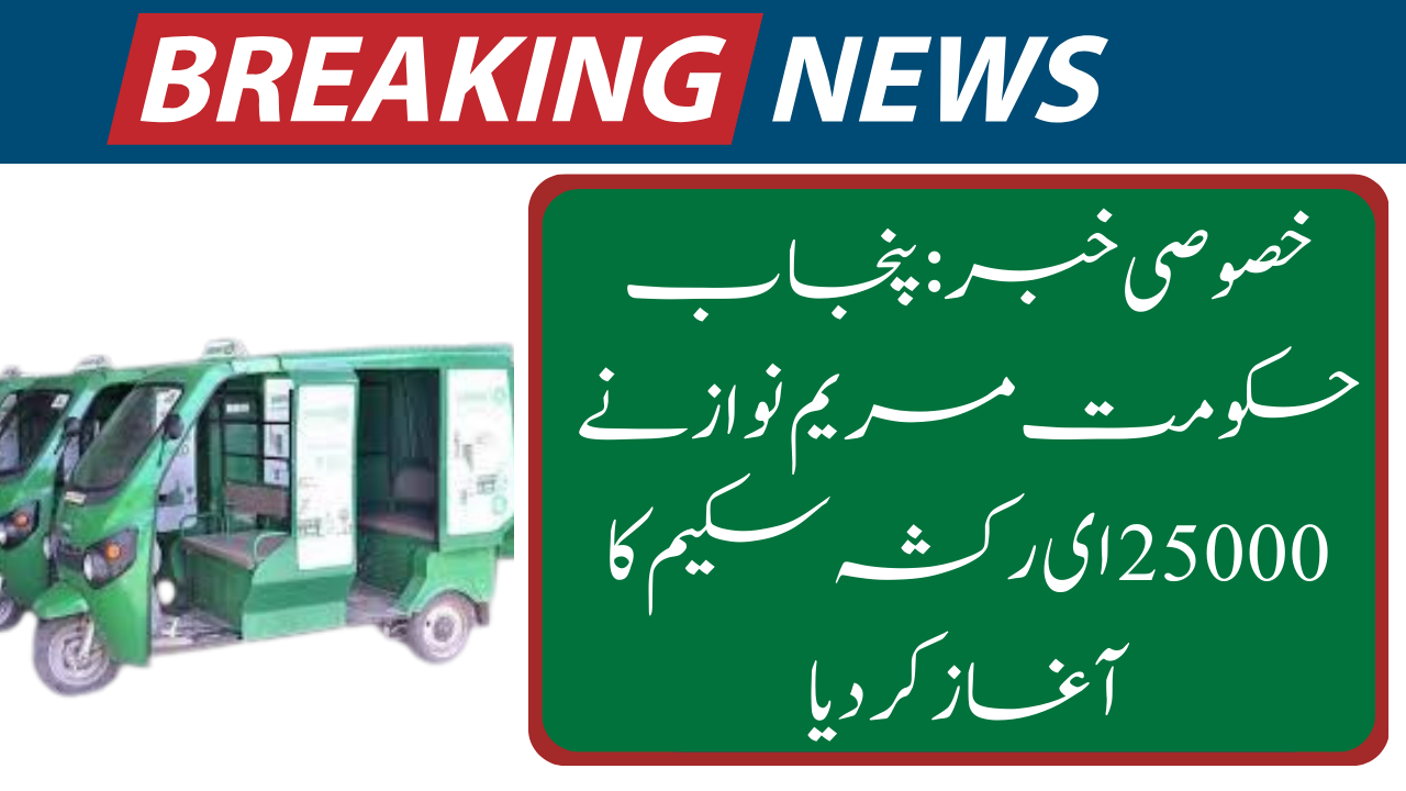 Exclusive News: Punjab Govt Maryam Nawaz Launch 25000 E Rickshaws Scheme